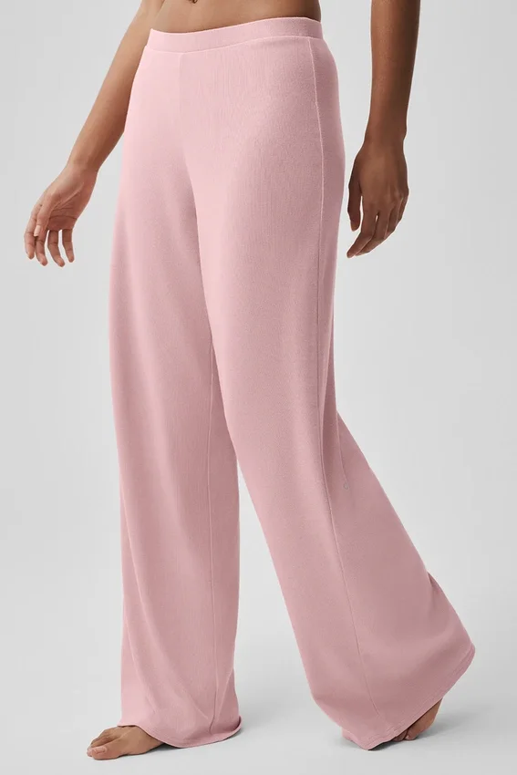 Pantalon droit Dreamlight à taille mi-haute - Rose vintage