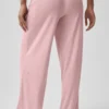 Pantalon droit Dreamlight à taille mi-haute - Rose vintage