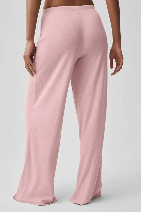 Pantalon droit Dreamlight à taille mi-haute - Rose vintage