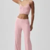 Pantalon droit Dreamlight à taille mi-haute - Rose vintage
