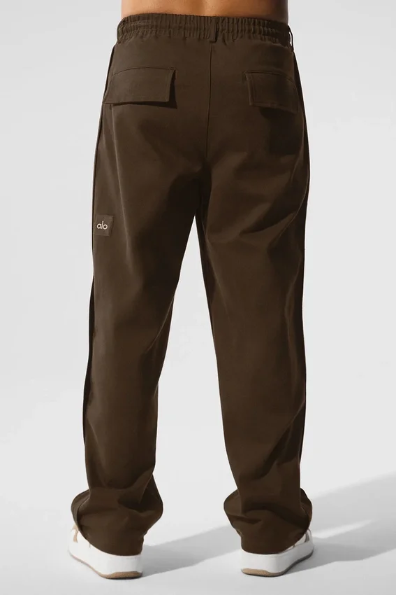 Pantalon droit en suédine Edition - Espresso