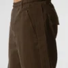 Pantalon droit en suédine Edition - Espresso