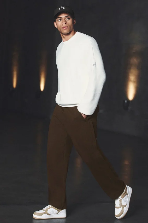 Pantalon droit en suédine Edition - Espresso