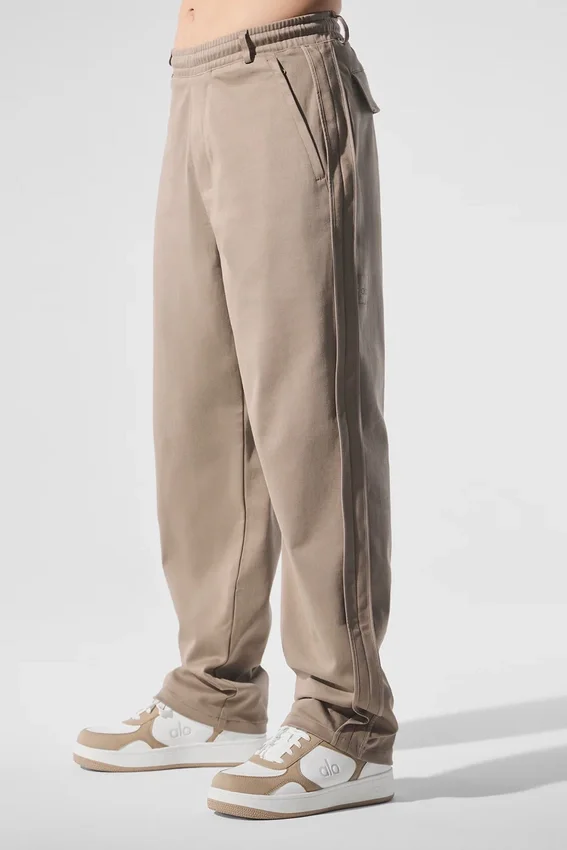 Pantalon droit en suédine Edition - Gravel