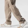 Pantalon droit en suédine Edition - Gravel