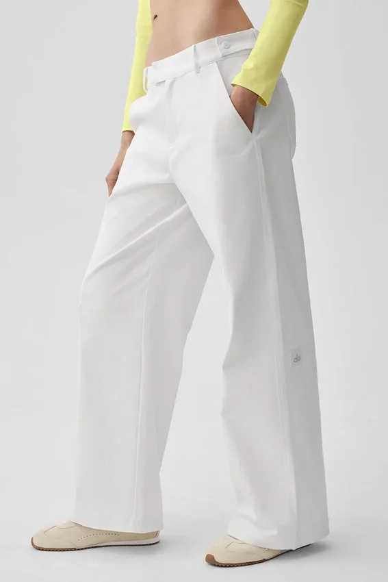 Pantalon droit High Road - Blanc