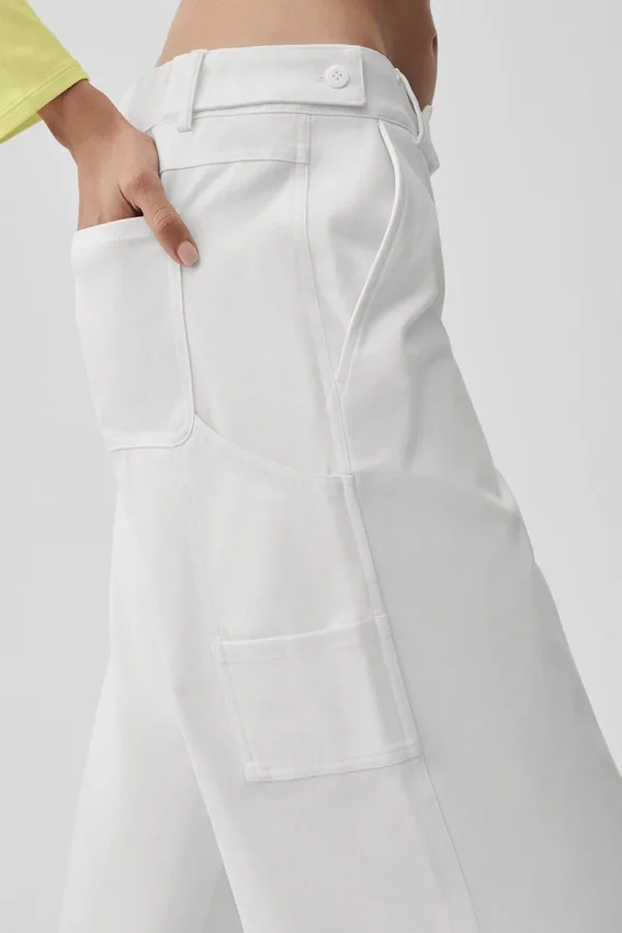 Pantalon droit High Road - Blanc