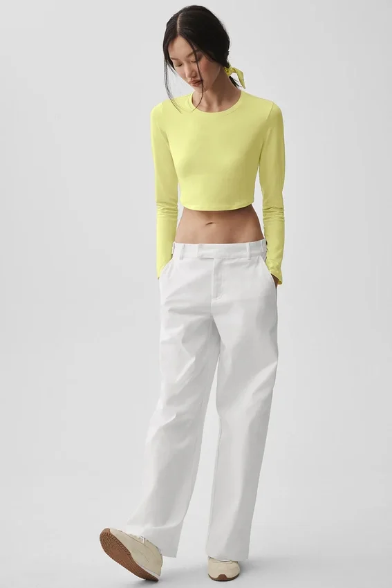 Pantalon droit High Road - Blanc