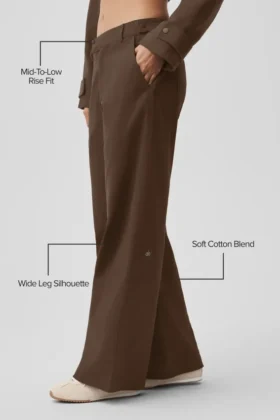 Pantalon droit High Road – Espresso