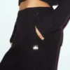 Pantalon droit High-Waist en cachemire Northstar – Noir