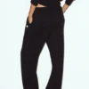 Pantalon droit High-Waist en cachemire Northstar – Noir