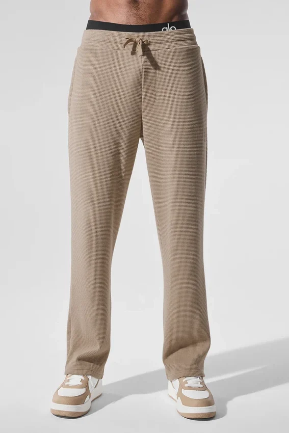 Pantalon droit à motif gaufré Elevate - Gravel