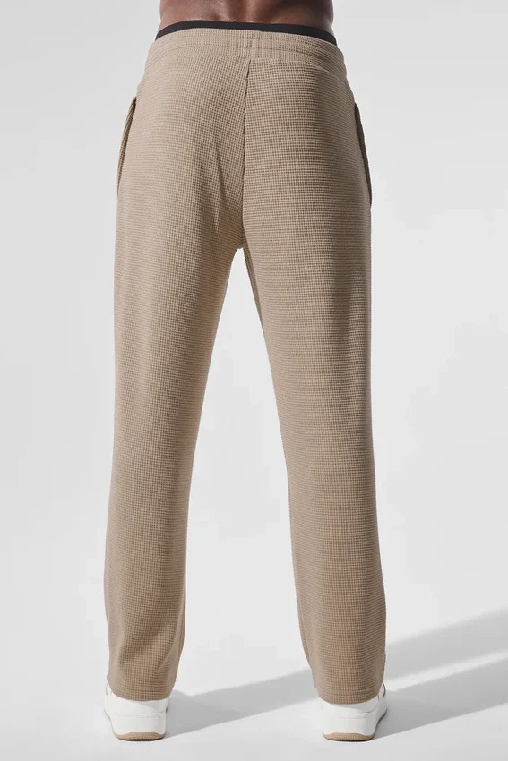 Pantalon droit à motif gaufré Elevate - Gravel