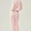 Pantalon droit Northstar en cachemire High-Waist – Rose givré