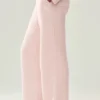 Pantalon droit Northstar en cachemire High-Waist – Rose givré