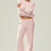 Pantalon droit Northstar en cachemire High-Waist – Rose givré