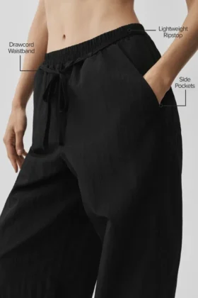 Pantalon droit Ripstop Electric – Noir
