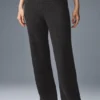 Pantalon en cachemire High-Waist et motif gaufré moelleux - Gris chiné foncé