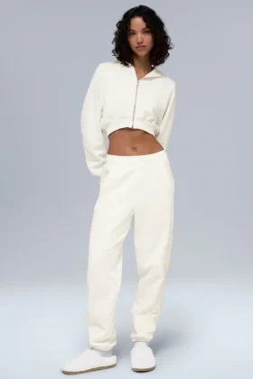 Pantalon en polaire « Wintry Mix » – Ivoire