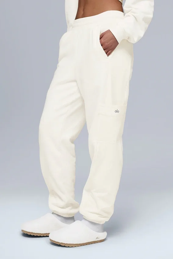Pantalon en polaire « Wintry Mix » – Ivoire