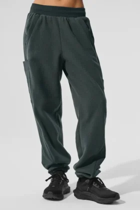 Pantalon en polaire « Wintry Mix » - Vert anthracite