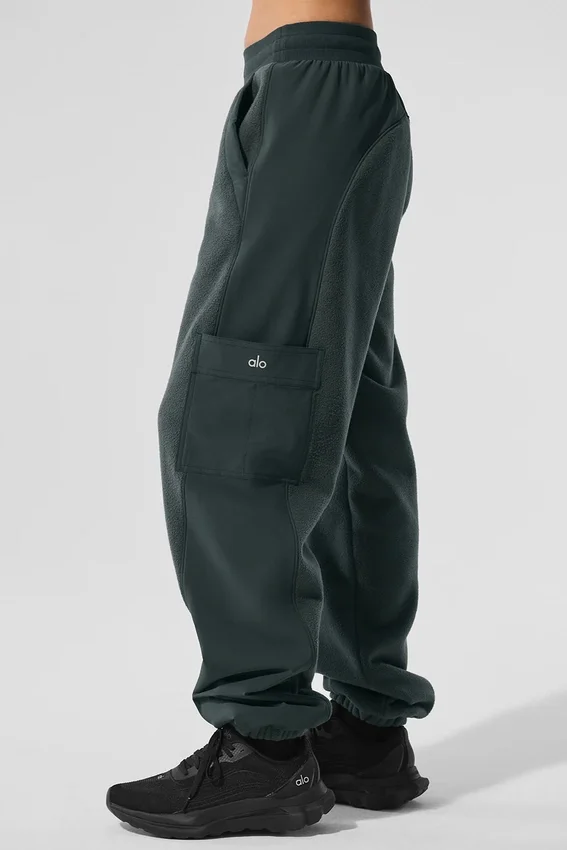 Pantalon en polaire « Wintry Mix » - Vert anthracite