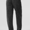 Pantalon en pull chiné - Noir chiné