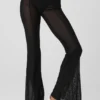 Pantalon Flicker High-Waist en maille - Noir