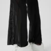 Pantalon Flicker High-Waist en maille - Noir