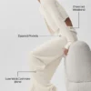 Pantalon High-Waist en laine et cachemire « New Class » - Ivoire