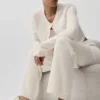 Pantalon High-Waist en laine et cachemire « New Class » - Ivoire