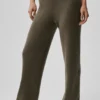 Pantalon High-Waist en laine et cachemire – Olive Tree