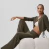 Pantalon High-Waist en laine et cachemire – Olive Tree
