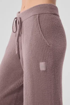 Pantalon High-Waist et jambes larges « Snuggle up Sweater » – Champignon