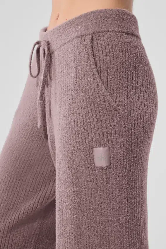 Pantalon High-Waist et jambes larges « Snuggle up Sweater » - Champignon