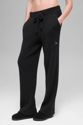 Pantalon High-Waist large Snuggle Up Sweater - Noir