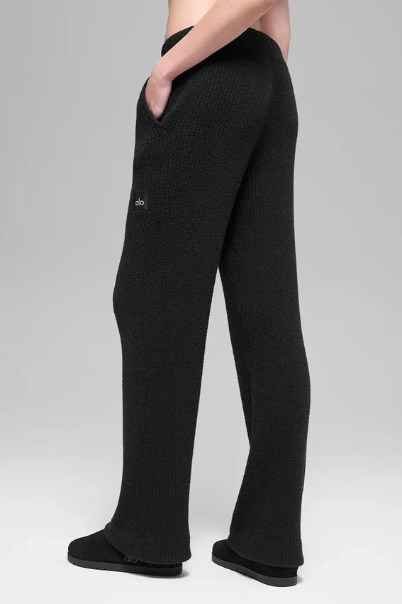 Pantalon High-Waist large Snuggle Up Sweater - Noir