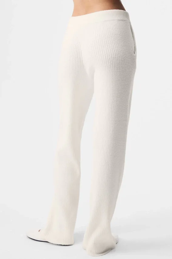 Pantalon High-Waist « Snuggle up Sweater » - Ivoire