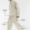 Pantalon à jambes droites Linen Days - Couleur os