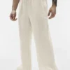 Pantalon à jambes droites Linen Days - Couleur os