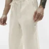 Pantalon à jambes droites Linen Days - Couleur os