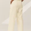 Pantalon à jambes larges Riviera en mélange de lin - Beige sable
