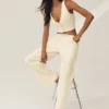 Pantalon à jambes larges Riviera en mélange de lin - Beige sable