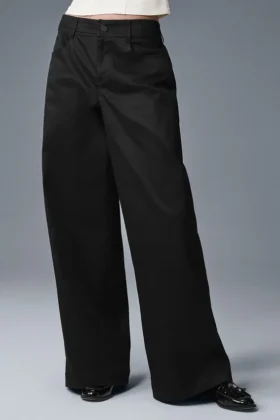 Pantalon à jambes larges Wanderlust - Noir