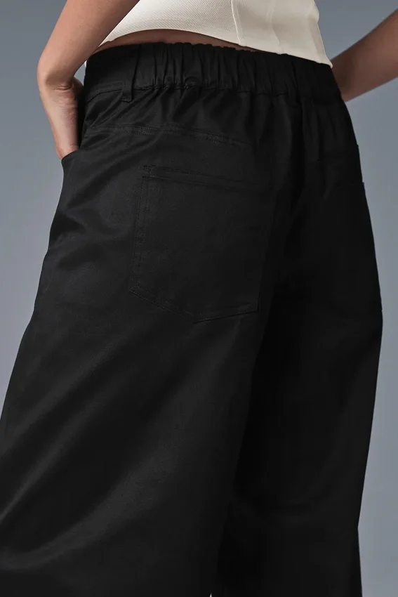 Pantalon à jambes larges Wanderlust - Noir
