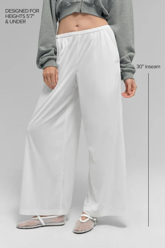 Pantalon large Breezy (coupe classique) - Blanc