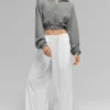 Pantalon large Breezy (coupe classique) - Blanc