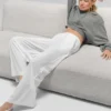 Pantalon large Breezy (coupe classique) - Blanc
