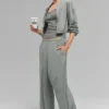 Pantalon large Breezy (coupe classique) - Gris lunaire