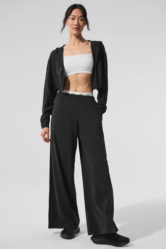Pantalon large Breezy (long) - Noir